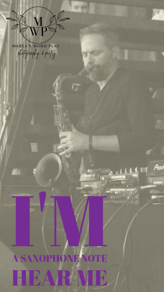 A man playing the saxophone